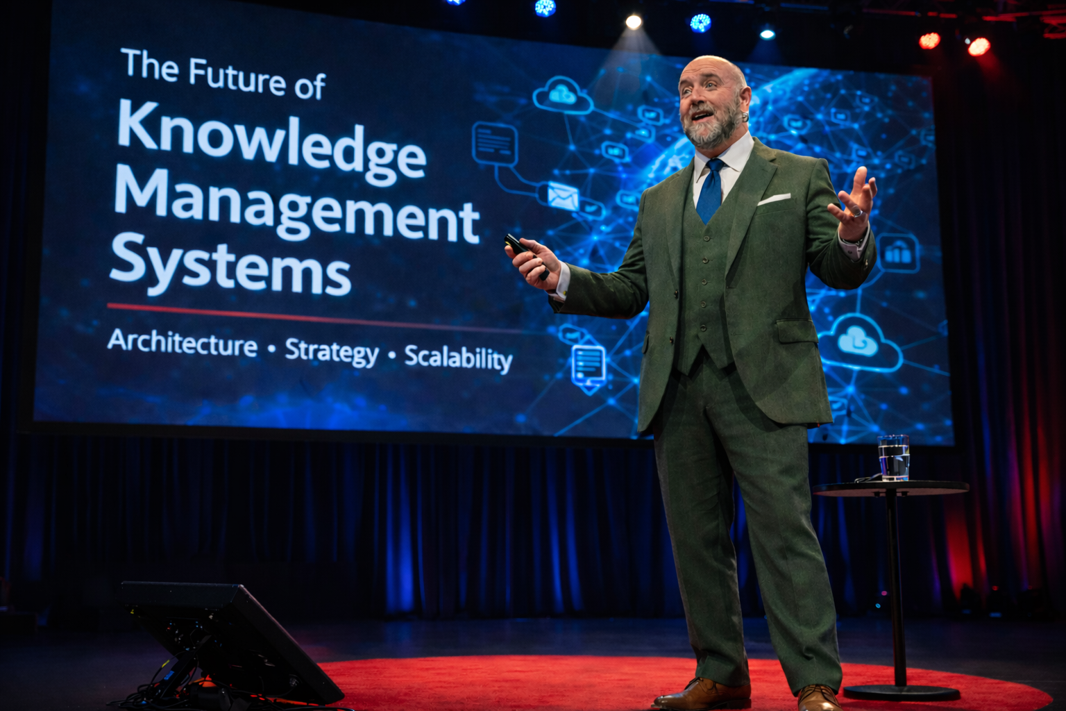 Joshua Bechtel presenting on enterprise knowledge architecture